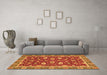 Machine Washable Oriental Orange Modern Area Rugs in a Living Room, wshabs2655org