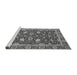 Sideview of Machine Washable Oriental Gray Modern Rug, wshabs2655gry