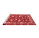 Modern Red Washable Rugs