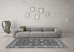 Machine Washable Oriental Gray Modern Rug in a Living Room,, wshabs2655gry