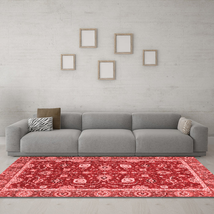 Modern Red Washable Rugs