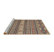 Sideview of Machine Washable Abstract Chestnut Brown Rug, wshabs2656