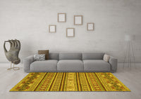 Machine Washable Oriental Yellow Modern Rug, wshabs2656yw