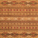 Square Machine Washable Oriental Orange Modern Area Rugs, wshabs2656org