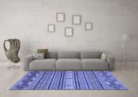 Machine Washable Oriental Blue Modern Rug, wshabs2656blu