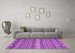 Machine Washable Oriental Purple Modern Area Rugs in a Living Room, wshabs2656pur