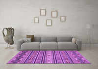 Machine Washable Oriental Purple Modern Rug, wshabs2656pur