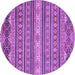 Round Oriental Purple Modern Rug, abs2656pur