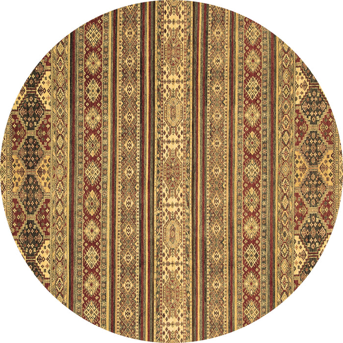Round Oriental Brown Modern Rug, abs2656brn