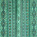 Square Oriental Turquoise Modern Rug, abs2656turq