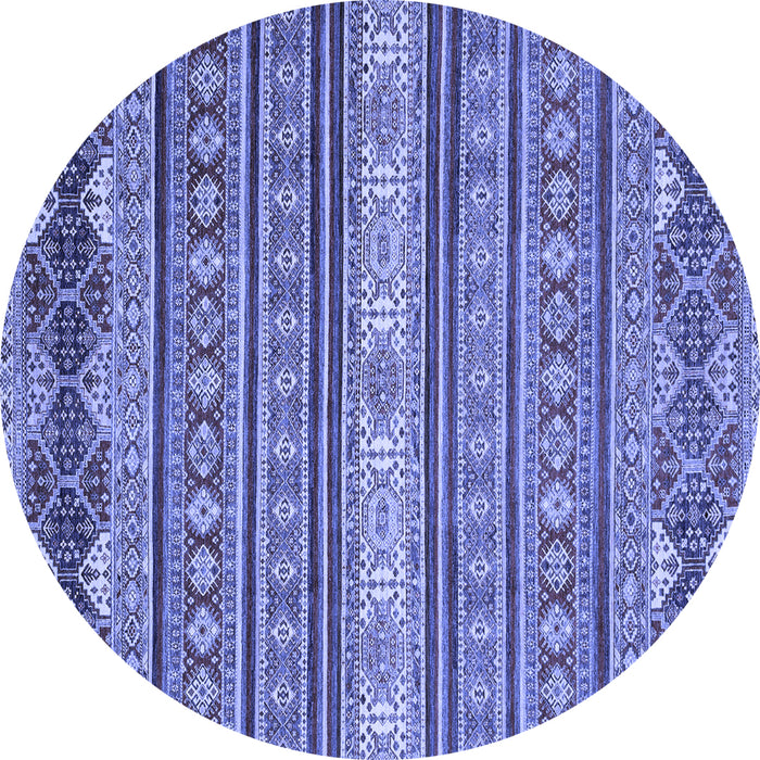 Round Oriental Blue Modern Rug, abs2656blu
