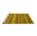 Sideview of Machine Washable Oriental Yellow Modern Rug, wshabs2656yw