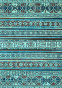 Oriental Light Blue Modern Rug, abs2656lblu