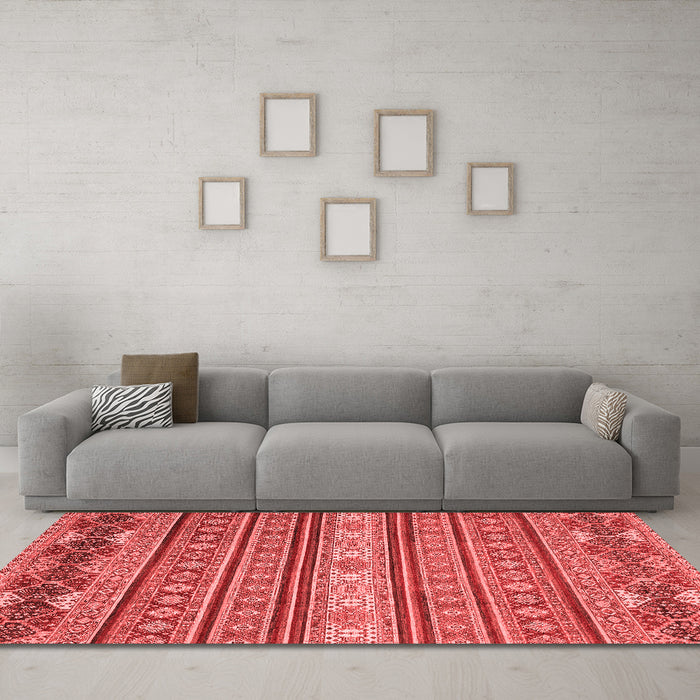 Modern Red Washable Rugs