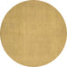 Round Oriental Brown Modern Rug, abs2657brn