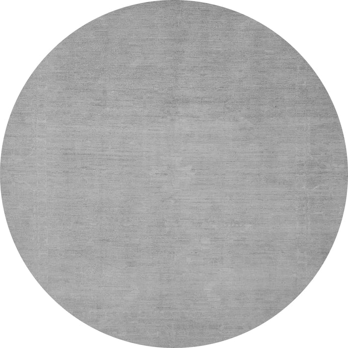 Round Machine Washable Oriental Gray Modern Rug, wshabs2657gry