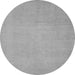 Round Machine Washable Oriental Gray Modern Rug, wshabs2657gry