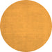 Round Oriental Orange Modern Rug, abs2657org