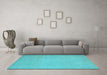 Machine Washable Oriental Light Blue Modern Rug in a Living Room, wshabs2657lblu