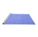 Sideview of Machine Washable Oriental Blue Modern Rug, wshabs2657blu