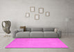 Machine Washable Oriental Pink Modern Rug in a Living Room, wshabs2657pnk