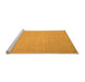 Sideview of Machine Washable Oriental Orange Modern Area Rugs, wshabs2657org