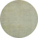 Round Abstract Sand Brown Oriental Rug, abs2657