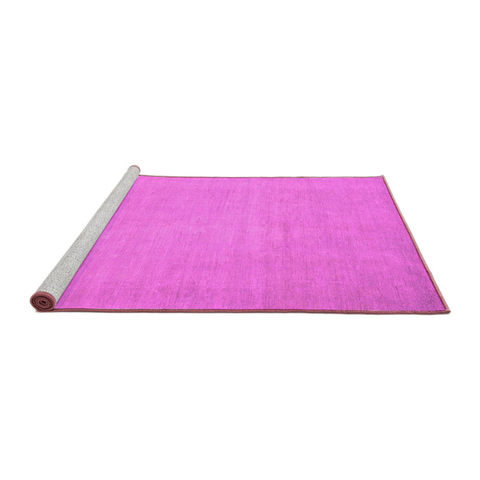 Sideview of Machine Washable Oriental Pink Modern Rug, wshabs2657pnk