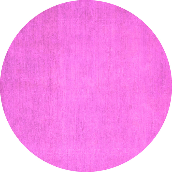 Round Oriental Pink Modern Rug, abs2657pnk
