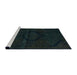 Sideview of Machine Washable Abstract Dark Slate Gray Green Rug, wshabs2658