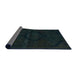 Sideview of Abstract Dark Slate Gray Green Oriental Rug, abs2658