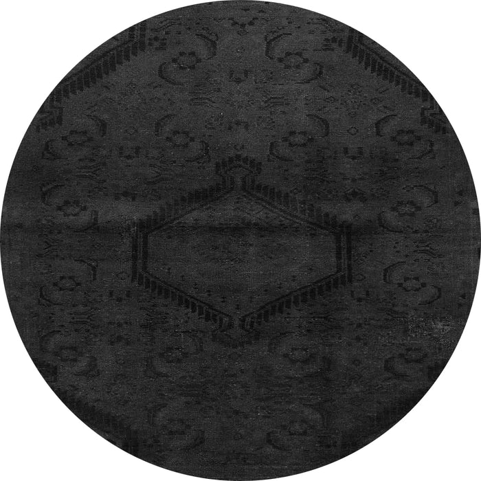 Round Oriental Gray Modern Rug, abs2658gry
