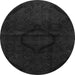 Round Oriental Gray Modern Rug, abs2658gry