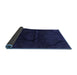 Sideview of Oriental Blue Modern Rug, abs2658blu