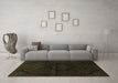 Machine Washable Oriental Brown Modern Rug in a Living Room,, wshabs2658brn