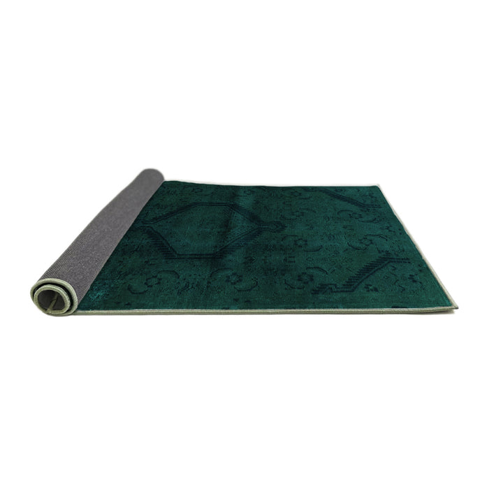 Sideview of Oriental Turquoise Modern Rug, abs2658turq