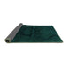 Sideview of Oriental Turquoise Modern Rug, abs2658turq