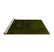 Sideview of Machine Washable Oriental Yellow Modern Rug, wshabs2658yw