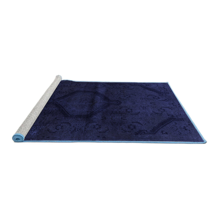 Sideview of Machine Washable Oriental Blue Modern Rug, wshabs2658blu