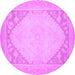 Round Oriental Purple Modern Rug, abs2659pur