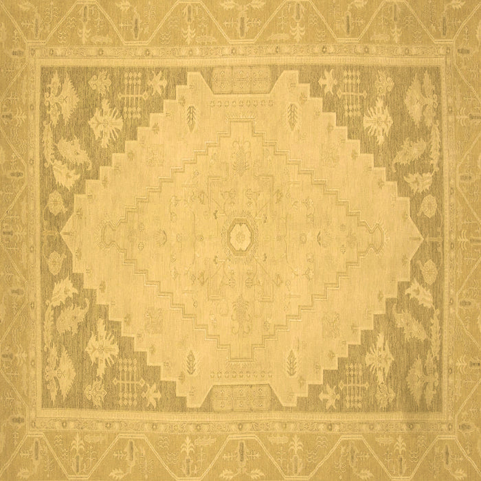 Square Machine Washable Oriental Brown Modern Rug, wshabs2659brn