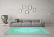 Machine Washable Oriental Light Blue Modern Rug in a Living Room, wshabs2659lblu