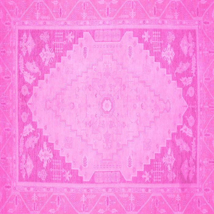 Square Oriental Pink Modern Rug, abs2659pnk