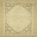 Square Machine Washable Abstract Metallic Gold Rug, wshabs2659