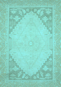 Oriental Light Blue Modern Rug, abs2659lblu