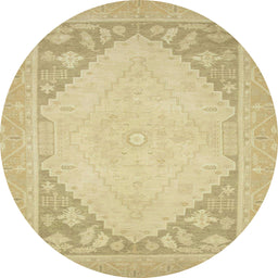 Round Machine Washable Abstract Metallic Gold Rug, wshabs2659