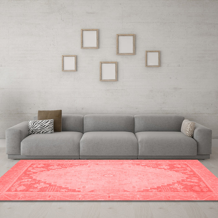 Modern Red Washable Rugs