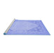 Sideview of Machine Washable Oriental Blue Modern Rug, wshabs2659blu