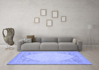 Machine Washable Oriental Blue Modern Rug, wshabs2659blu