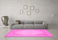 Machine Washable Oriental Pink Modern Rug, wshabs2659pnk